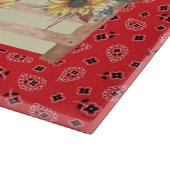 Landzonnebloemen op Bandana Print Custom Snijplank (Hoek)