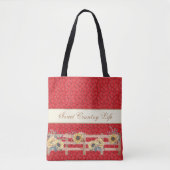 Landzonnebloemen op Bandana Print Custom Tote Bag (Voorkant)