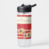 Landzonnebloemen op Bandana Print Custom Waterfles (Links)