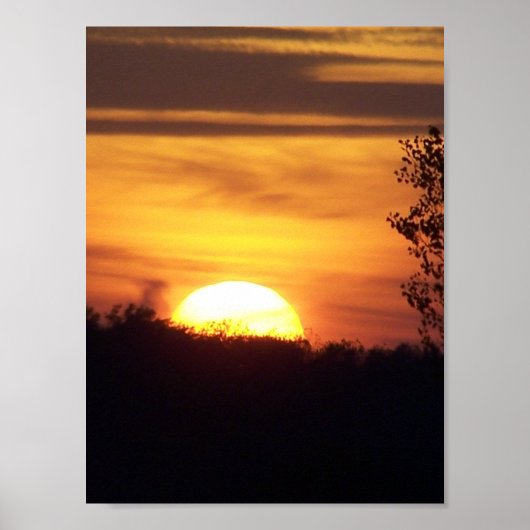 landzonsondergang poster (Voorkant)