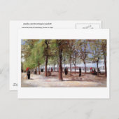 Lane bij de Jardin du Luxembourg, Vincent van Gogh Briefkaart (Voorkant / Achterkant)
