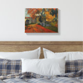 Lane in Alchamps Arles door Paul Gauguin Canvas Afdruk (Insitu (Slaapkamer))