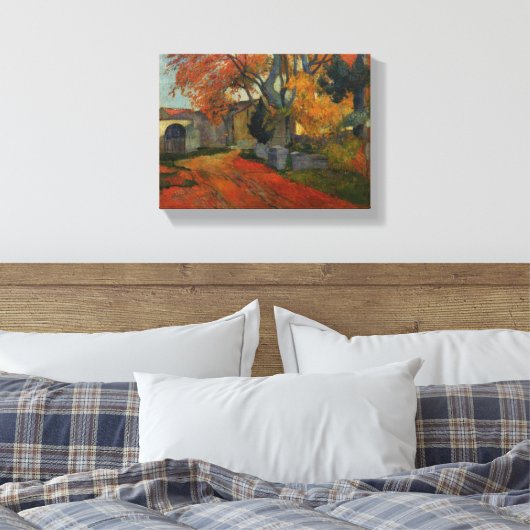 Lane in Alchamps Arles door Paul Gauguin Canvas Afdruk (Insitu (Slaapkamer))