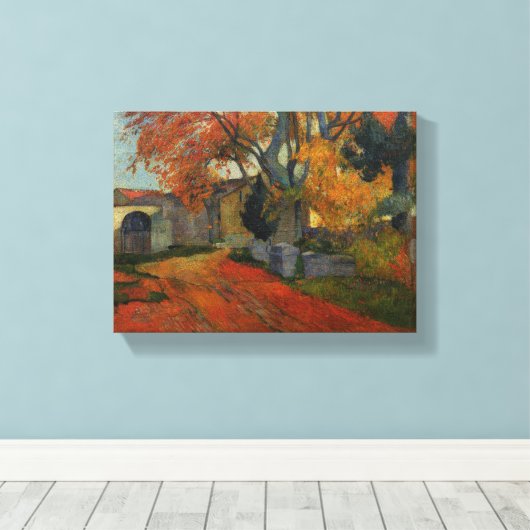 Lane in Alchamps Arles door Paul Gauguin Canvas Afdruk (Insitu (Houten vloer))