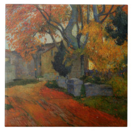 Lane in Alchamps Arles door Paul Gauguin Tegeltje