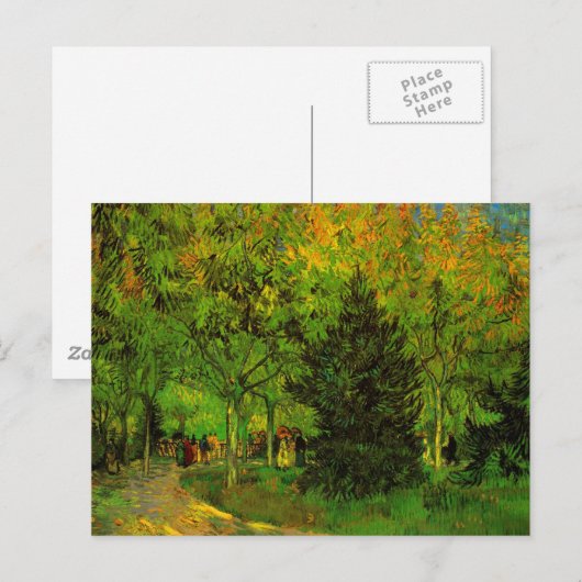Lane in de openbare tuinarij van Gogh Fine Art Briefkaart (Voorkant / Achterkant)