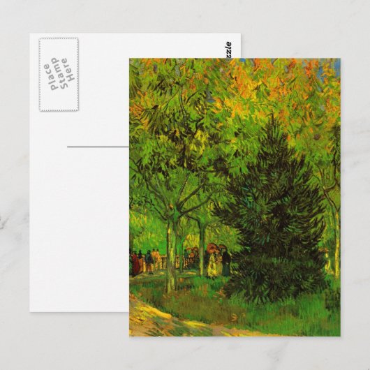 Lane in de openbare tuinarij van Gogh Fine Art Briefkaart (Voorkant / Achterkant)