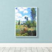 Lane in Poppy Fields Saint-Martin Claude Monet Canvas Afdruk (Insitu (Houten vloer))
