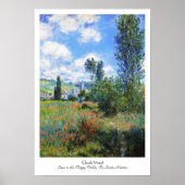 Lane in Poppy Fields Saint-Martin Claude Monet Poster (Voorkant)
