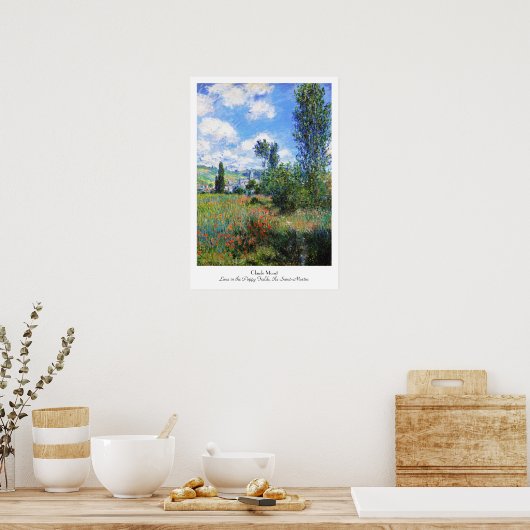 Lane in Poppy Fields Saint-Martin Claude Monet Poster (Keuken)