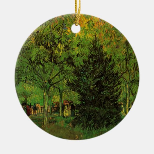 Lane in Public Garden, Arles van Vincent van Gogh Keramisch Ornament (Voorkant)