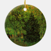 Lane in Public Garden, Arles van Vincent van Gogh Keramisch Ornament (Achterkant)