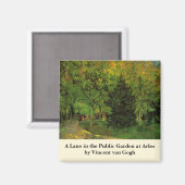 Lane in Public Garden, Arles van Vincent van Gogh Magneet (Voorkant / Achterkant)