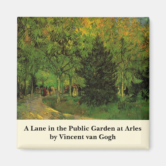 Lane in Public Garden, Arles van Vincent van Gogh Magneet (Voorkant)