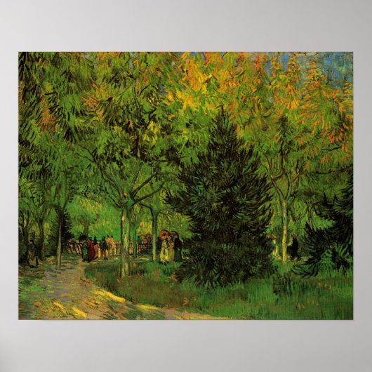 Lane in Public Garden, Arles van Vincent van Gogh Poster (Voorkant)