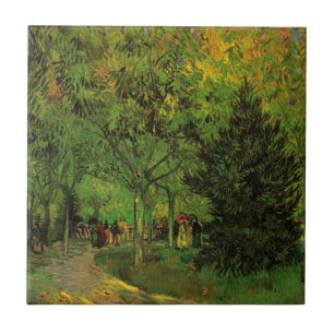 Lane in Public Garden, Arles van Vincent van Gogh Tegeltje