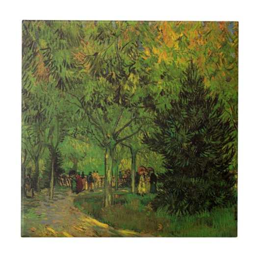 Lane in Public Garden, Arles van Vincent van Gogh Tegeltje (Voorkant)