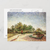 Lane in Voyer d'Argenson Park, Vincent van Gogh Briefkaart (Voorkant / Achterkant)