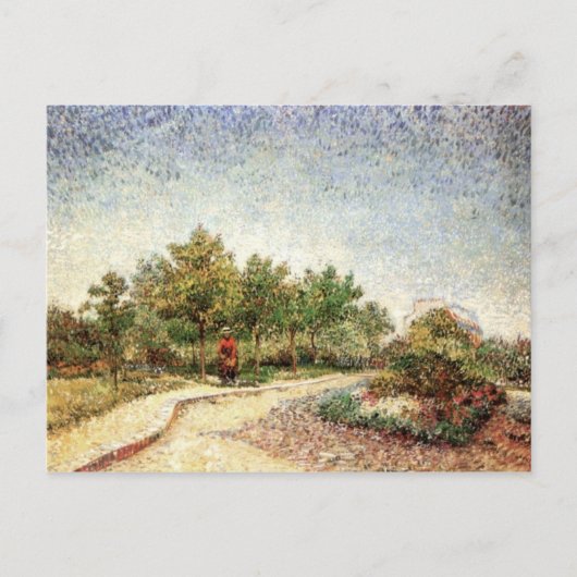 Lane in Voyer d'Argenson Park, Vincent van Gogh Briefkaart (Voorkant)