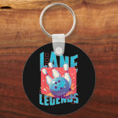 Lane Legends Bowling Sports Design Sleutelhanger (Voorkant)