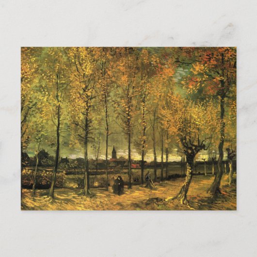 Lane met Poplars van Vincent van Gogh Briefkaart (Voorkant)