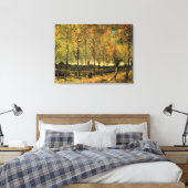 Lane met Poplars van Vincent van Gogh Canvas Afdruk (Insitu (Slaapkamer))