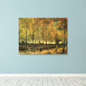 Lane met Poplars van Vincent van Gogh Canvas Afdruk (Insitu (Houten vloer))