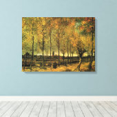 Lane met Poplars van Vincent van Gogh. Canvas Afdruk (Insitu (Houten vloer))
