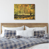 Lane met Poplars van Vincent van Gogh. Canvas Afdruk (Insitu (Slaapkamer))