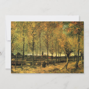 Lane met Poplars van Vincent van Gogh Kaart