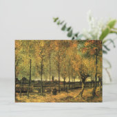 Lane met Poplars van Vincent van Gogh Kaart (Staand voorkant)