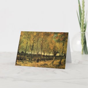 Lane met Poplars van Vincent van Gogh Kaart
