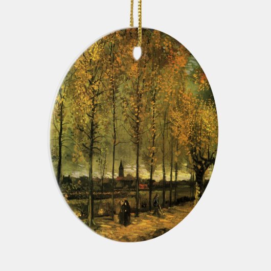 Lane met Poplars van Vincent van Gogh Keramisch Ornament (Rechts)