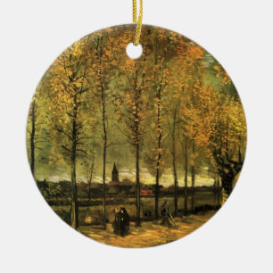 Lane met Poplars van Vincent van Gogh. Keramisch Ornament