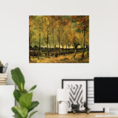 Lane met Poplars van Vincent van Gogh Poster (Thuiskantoor)