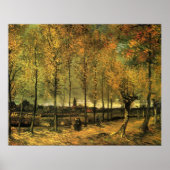 Lane met Poplars van Vincent van Gogh Poster (Voorkant)