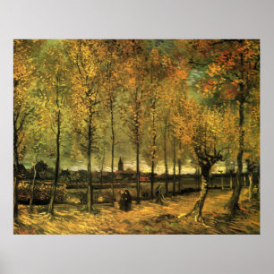 Lane met Poplars van Vincent van Gogh Poster