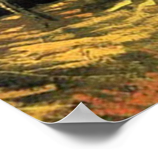 Lane met Poplars van Vincent van Gogh. Poster (Hoek)