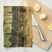 Lane met Poplars van Vincent van Gogh Theedoek (Quarter Fold)