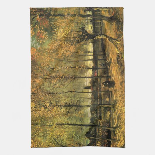 Lane met Poplars van Vincent van Gogh Theedoek (Verticaal)