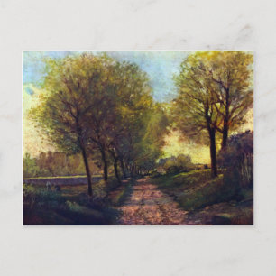 Lane nabij een kleine stad door Alfred Sisley Briefkaart