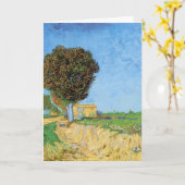 Lane Near Arles van Vincent van Gogh Kaart (Gele Bloem)