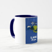 Lane Oregon Reiskaart Mok (Voorkant links)