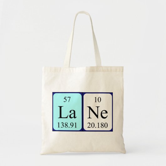 Lane periodieke lijstnaam canvas tas (Voorkant)