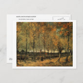 Lane with Poplars, Vincent van Gogh Briefkaart (Voorkant / Achterkant)