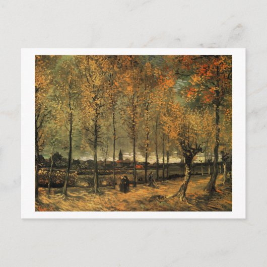 Lane with Poplars, Vincent van Gogh Briefkaart (Voorkant)