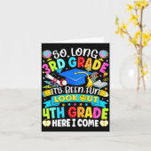 Lang 3e leerjaar is leuk opgelet 4e leerjaar kinde kaart (Gele Bloem)