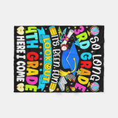 Lang 3e leerjaar leuk geweest opgelet 4e leerjaar fleece deken (Voorkant (Horizontaal))