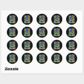 Lang 3e leerjaar leuk geweest opgelet 4e leerjaar  ronde sticker (Vel)