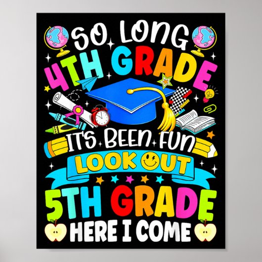 Lang 4e leerjaar leuk geweest opgelet 5e leerjaar poster (Voorkant)